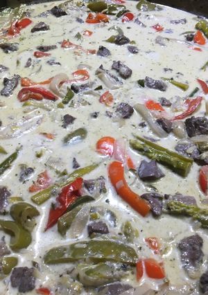 Una foto de Cazuela de carne y vegetales al Malbec