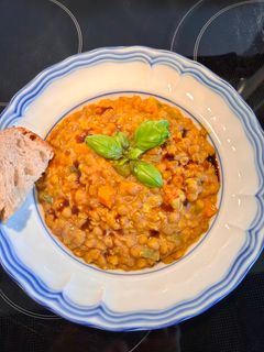 Una foto de Ragú de lentejas
