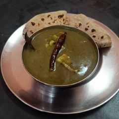 A picture of Palak paneer.
