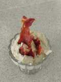 Crema de nabo con chirivía y crujiente de jamón