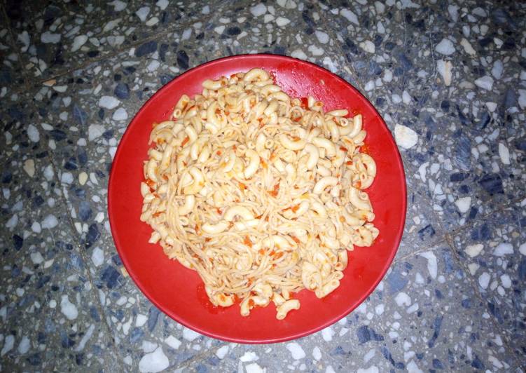 Recipe of Tasty Jollof macaroni and speg