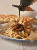 Briochewaffeln mit Pulled Pork