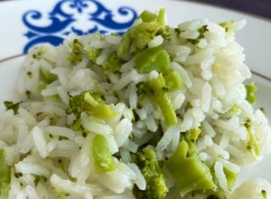 Foto de Arroz com brócolis