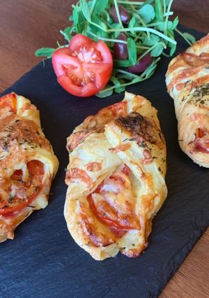 A picture of Bacon puff pastry (Conwy Puffs).