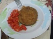 Una foto de zucchini al horno milanesa