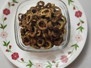 A picture of karela chips