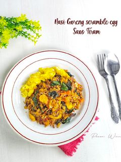 Foto resep 614. Nasi Goreng Scramble Egg Saos Tiram