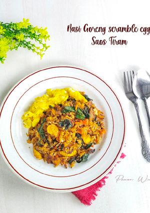 Foto resep 614. Nasi Goreng Scramble Egg Saos Tiram
