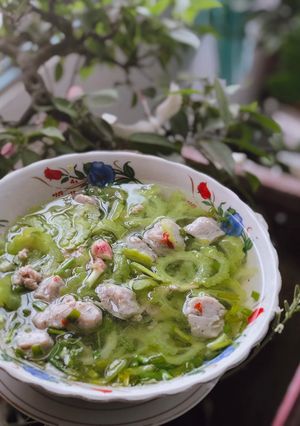 Hình của món Canh khổ qua - chả cá homemade.
