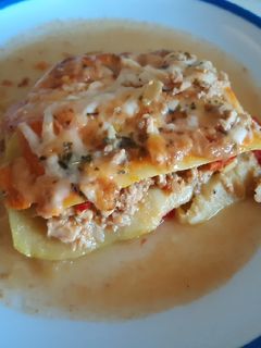 Una foto de Lasaña de calabacín con carne sin bechamel