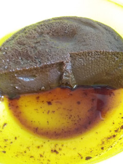 Una foto de Flan de batido de chocolate