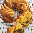 Pumpkin Marble Cake (Bolu Marmer Labu Kuning)