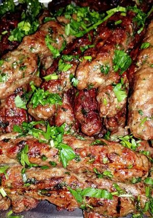 A picture of Grilled Kofta on Charcoal.