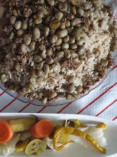صورة لوصفة رز بفول