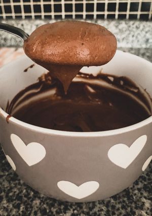 Una foto de Mousse de chocolate