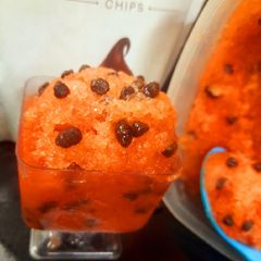 A picture of Watermelon Chocochip sorbet.