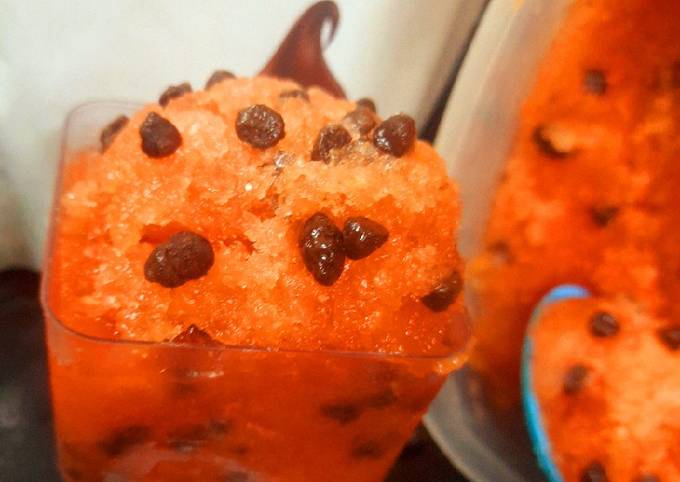 Recipe of Quick Watermelon Chocochip sorbet