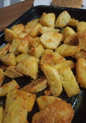 Una foto de Papas al horno súper crujiente 😊