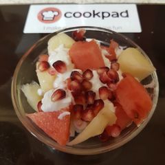A picture of My Water Melon Cottage Cheese. 😀.