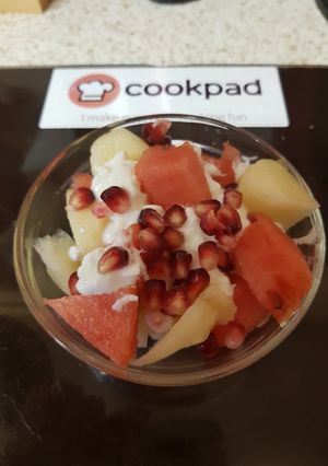 A picture of My Water Melon Cottage Cheese. 😀.