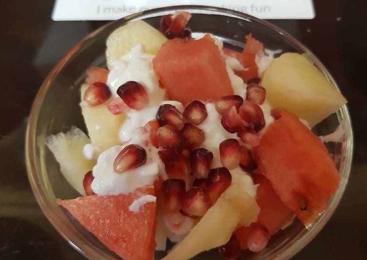 Simple Way to Make Any-night-of-the-week My Water Melon Cottage Cheese. ????