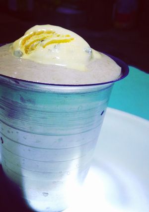A picture of High protein thick milkshake.