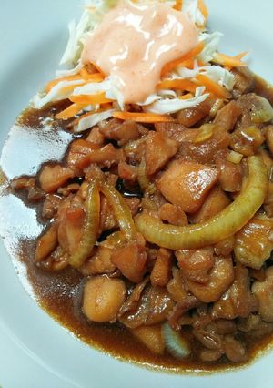 Foto resep Chicken teriyaki ala hokben simpel