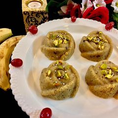 A picture of Banana semolina sheera.