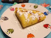 Una foto di crepes alla nutella