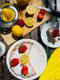 Bizcocho de fresas 🍓 y limón 🍋!!