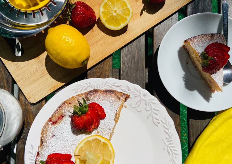 Bizcocho de fresas 🍓 y limón 🍋!!