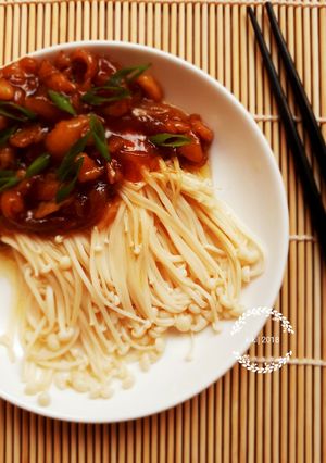 Foto resep Jamur Enokitake Saus Teriyaki 🍄