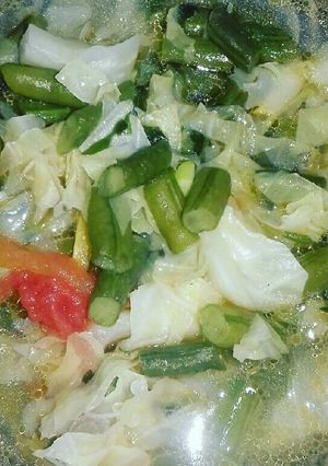 Foto resep Kaldu sop kacang panjang (postingrame-rame_kacang panjang)