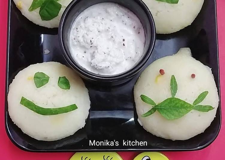 Step-by-Step Guide to Make Homemade Smiley idli😋😷😑🙂