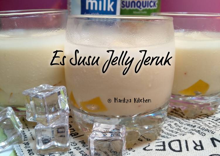 Siap Saji Es Susu Jelly Jeruk Ala Restoran