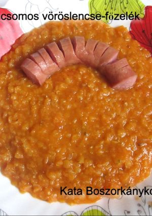 Paradicsomos vöröslencse-főzelék recept fotója