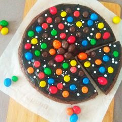 M & M Brownie Pizza A picture of M & M Brownie Pizza.