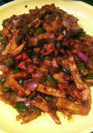 A picture of Honey Chilli Potato.