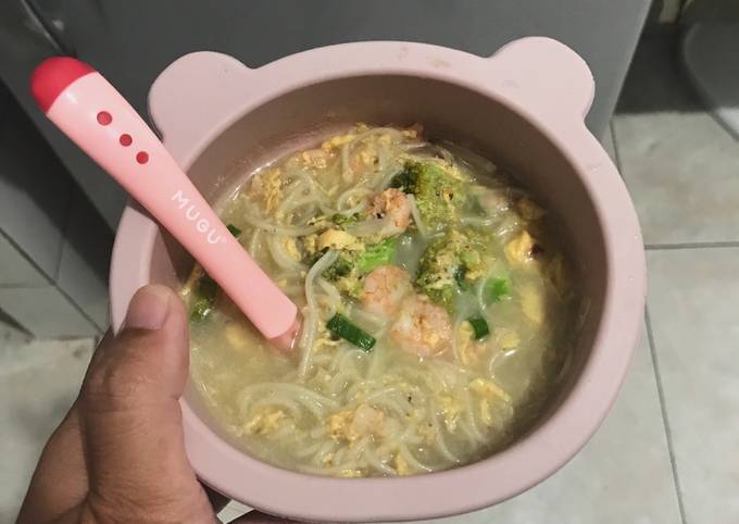 Resep MPASI Mie Godhog Udang Telur Anti Gagal