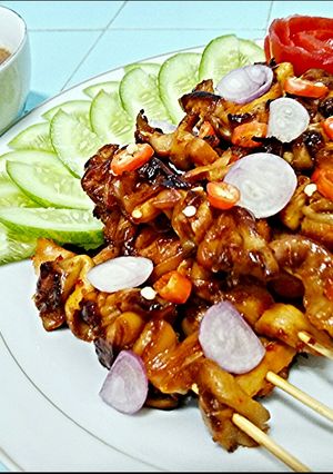 Foto resep Sate Jamur Saus Kacang