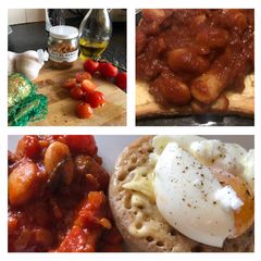 A picture of Beans on toast Moroccan style.