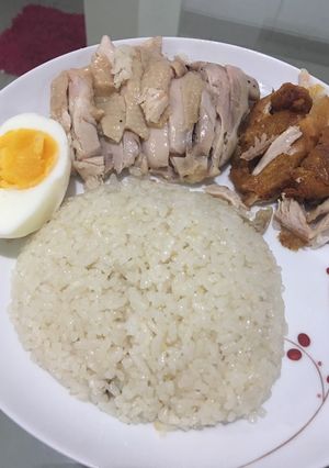 Foto resep Nasi Hainan Ricecooker / Hainan Chicken Rice (Gampang)