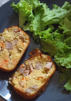 Une photo de Cake salé sans gluten et sans lactose