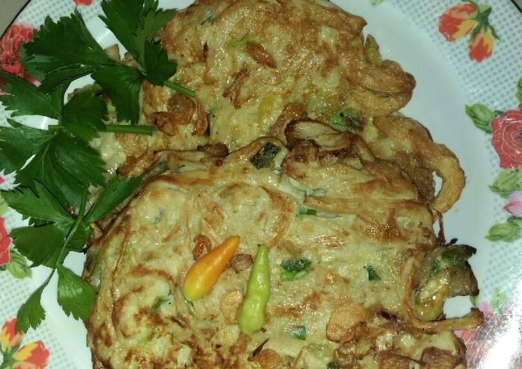 Omlete jamur tiram.. 😘😘😘