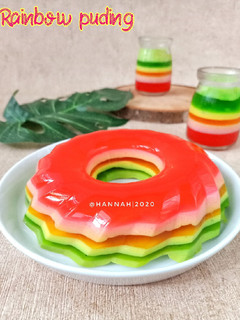 Foto resep Rainbow Puding