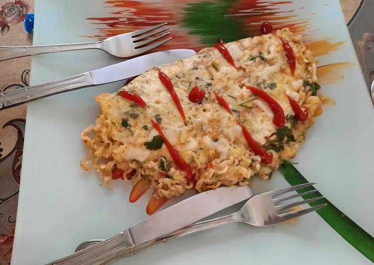 Easy Way to Cook Appetizing Maggi cheesy omelet