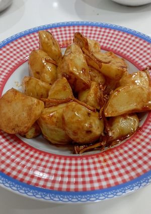 Hình của món Khoai tây ngào gừng.