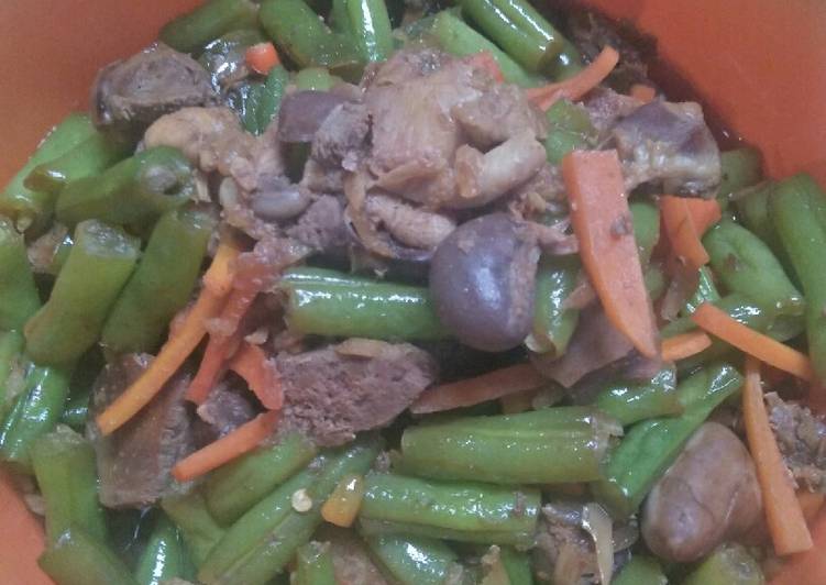 Resep Oseng buncis wortel ati ampela yang nikmat