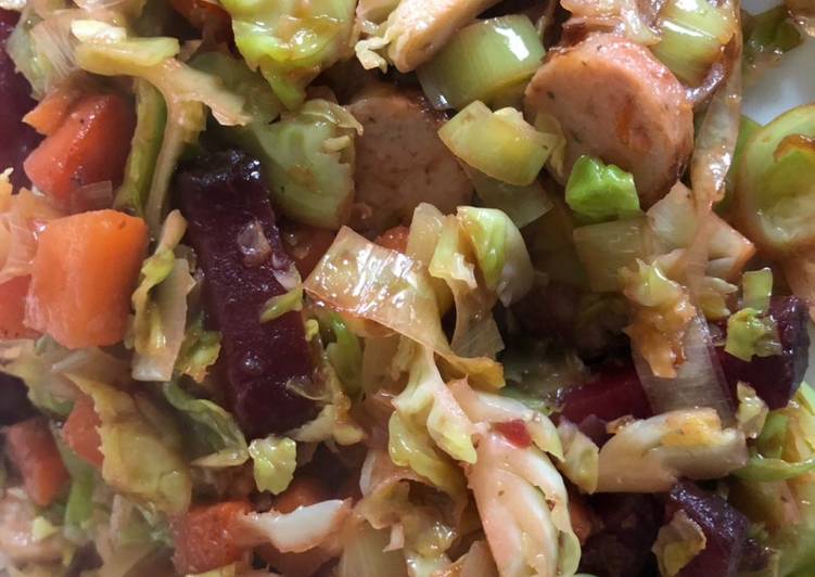 Simple Way to Make Award-winning Sprout Stir Fry with Beetroot