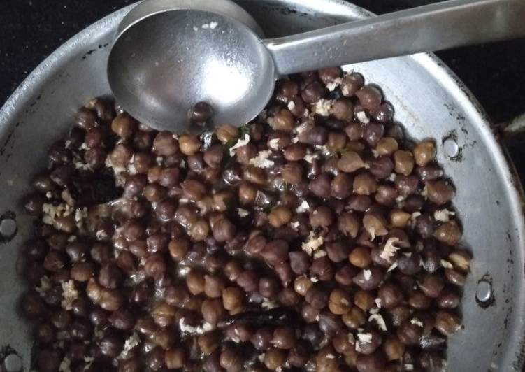 Easiest Way to Make Quick Coconut oil greased black channa